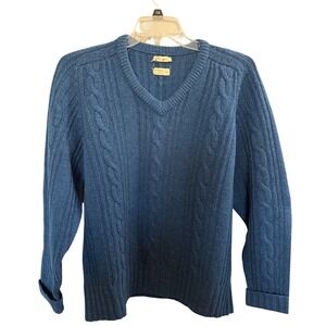 Vintage The Regiment Shetland Wool Sweater 46/L Blue Preppy Fisherman Grandpa